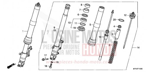 GABEL, VORNE CB1000RA9 de 2009